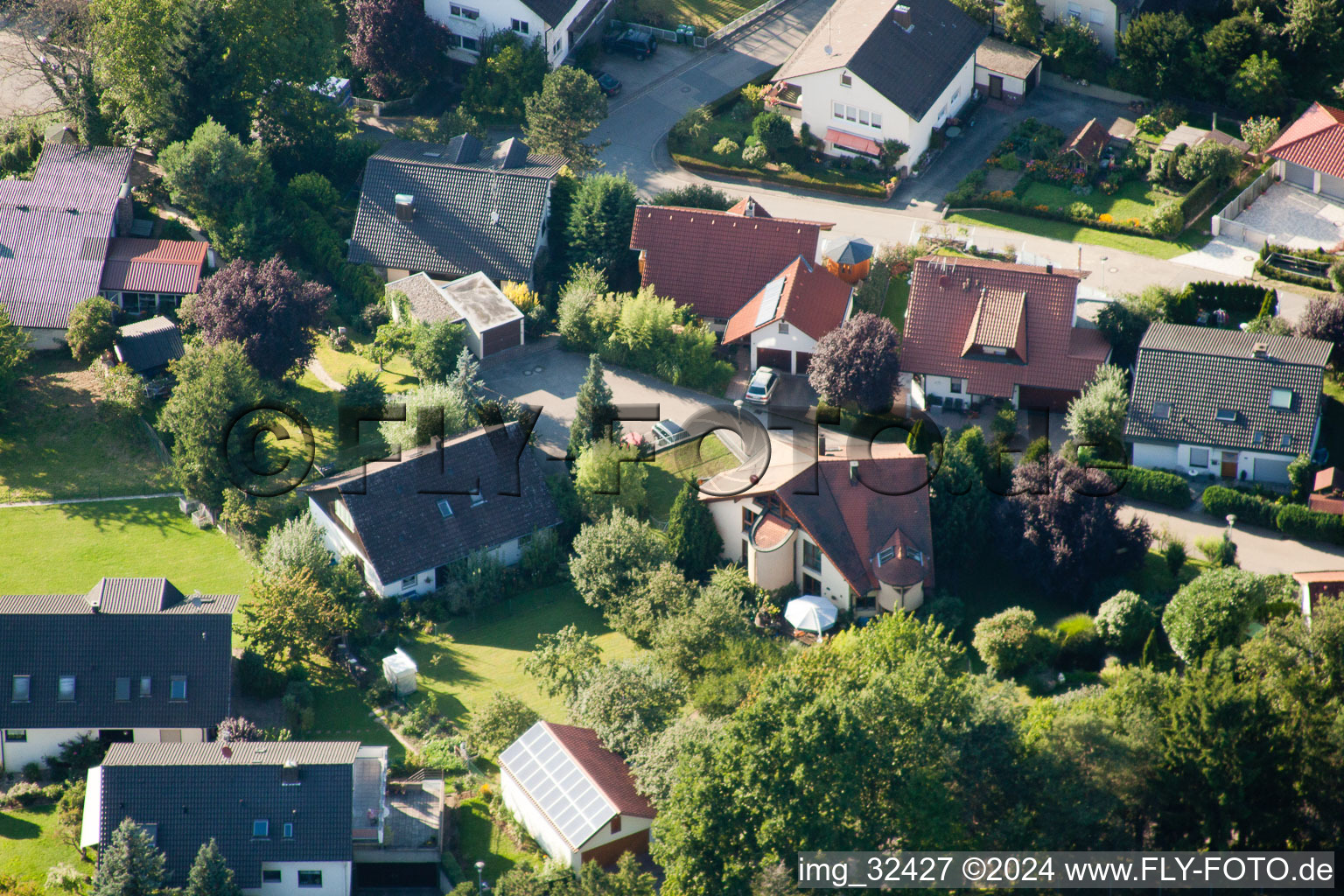 Drone image of Keltern in the state Baden-Wuerttemberg, Germany