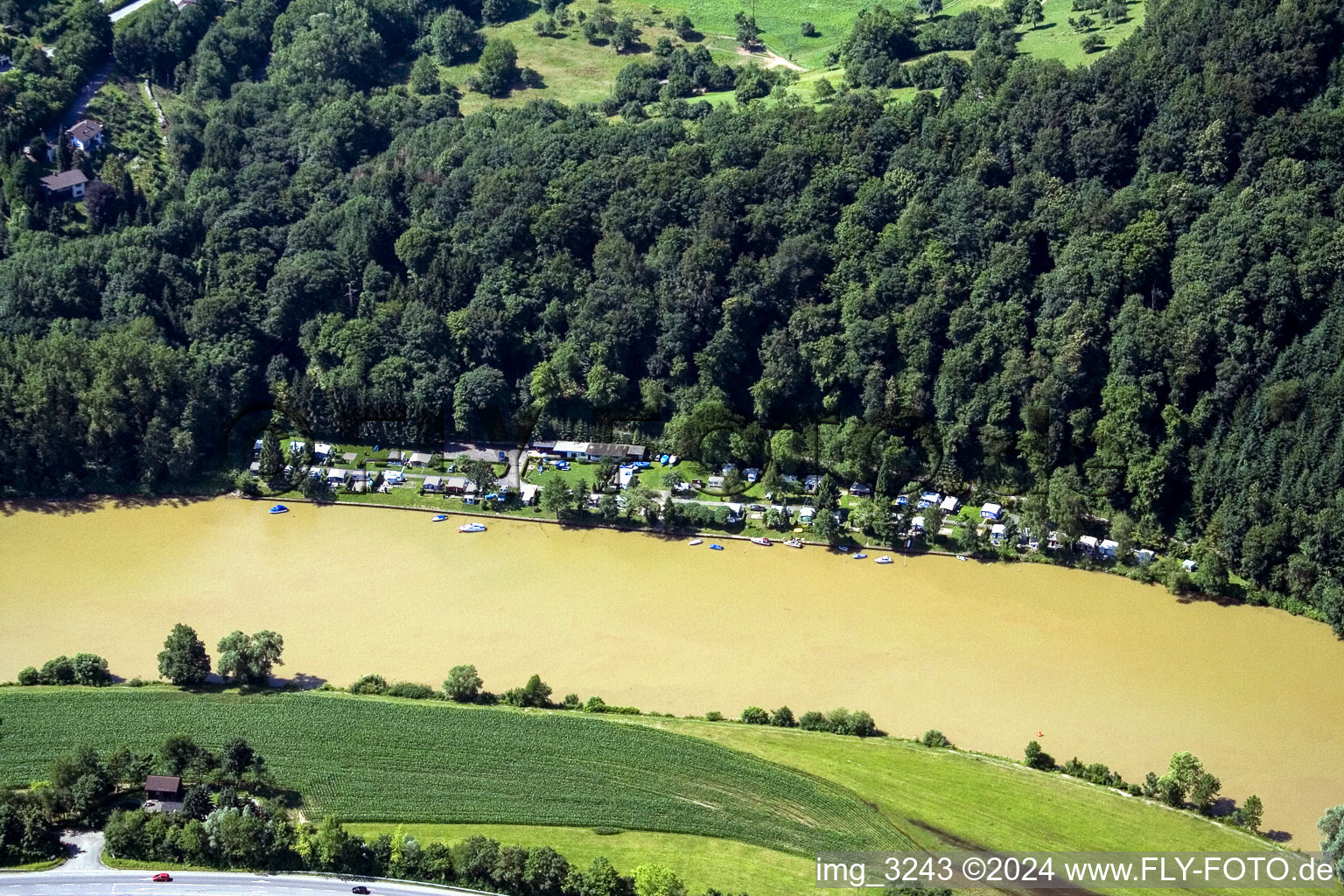 Campsite in Mörtelstein in the state Baden-Wuerttemberg, Germany