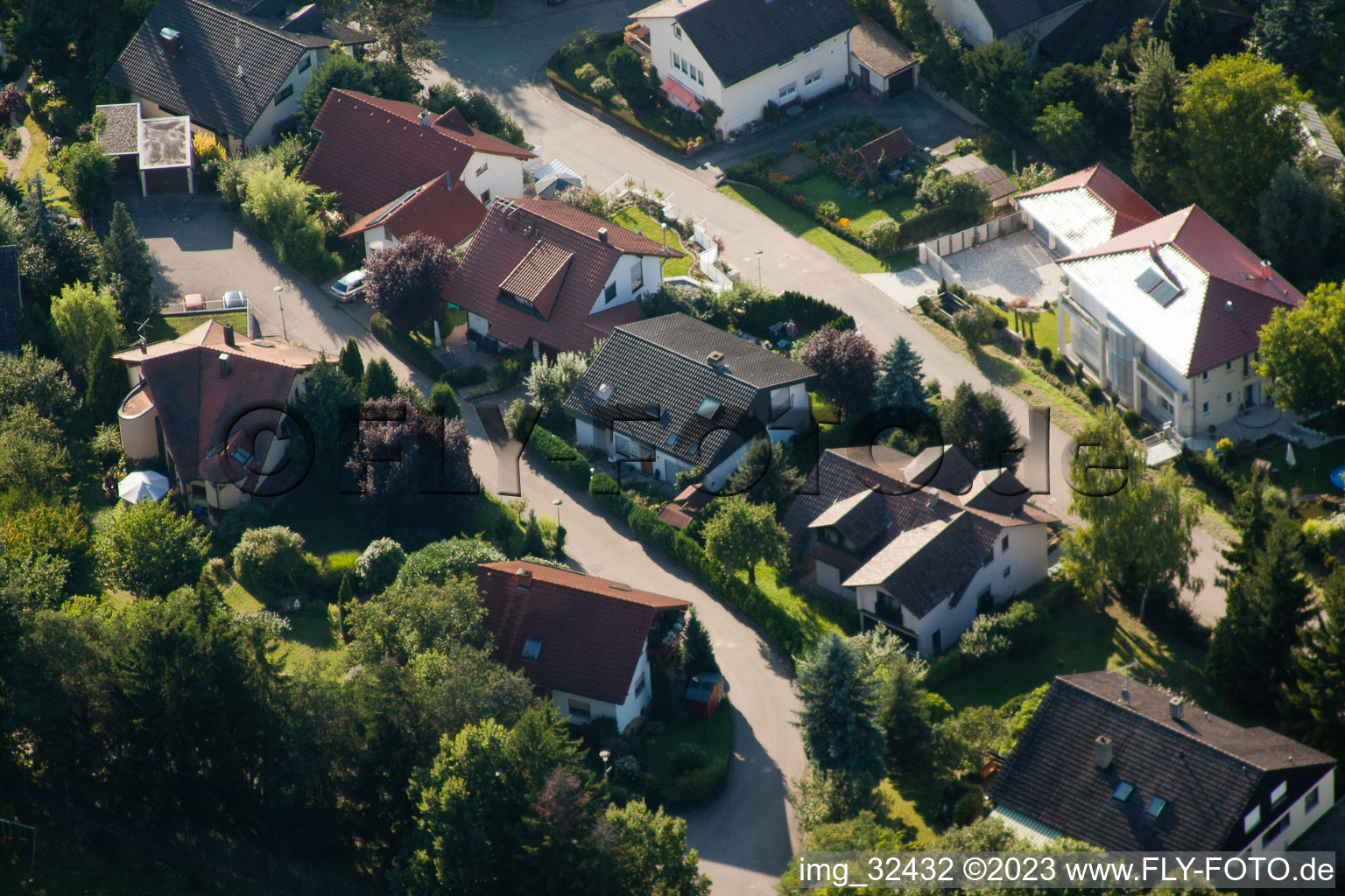 Aerial photograpy of Keltern in the state Baden-Wuerttemberg, Germany