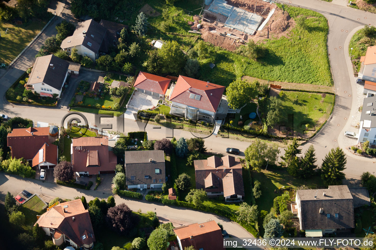 Aerial photograpy of Keltern in the state Baden-Wuerttemberg, Germany