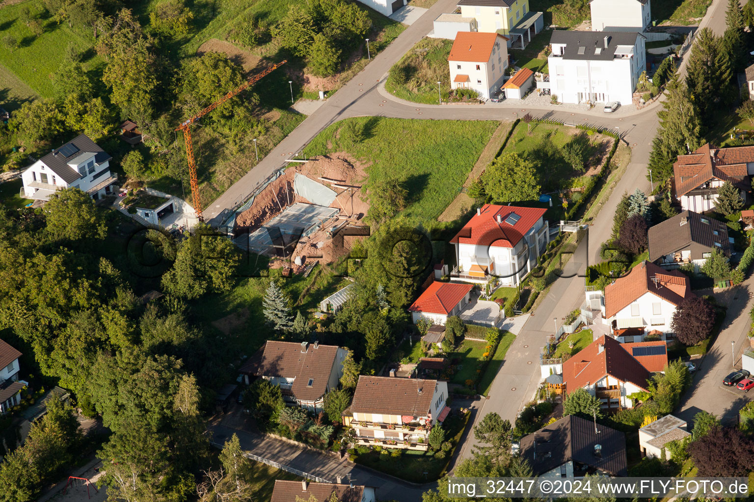 Keltern in the state Baden-Wuerttemberg, Germany seen from above