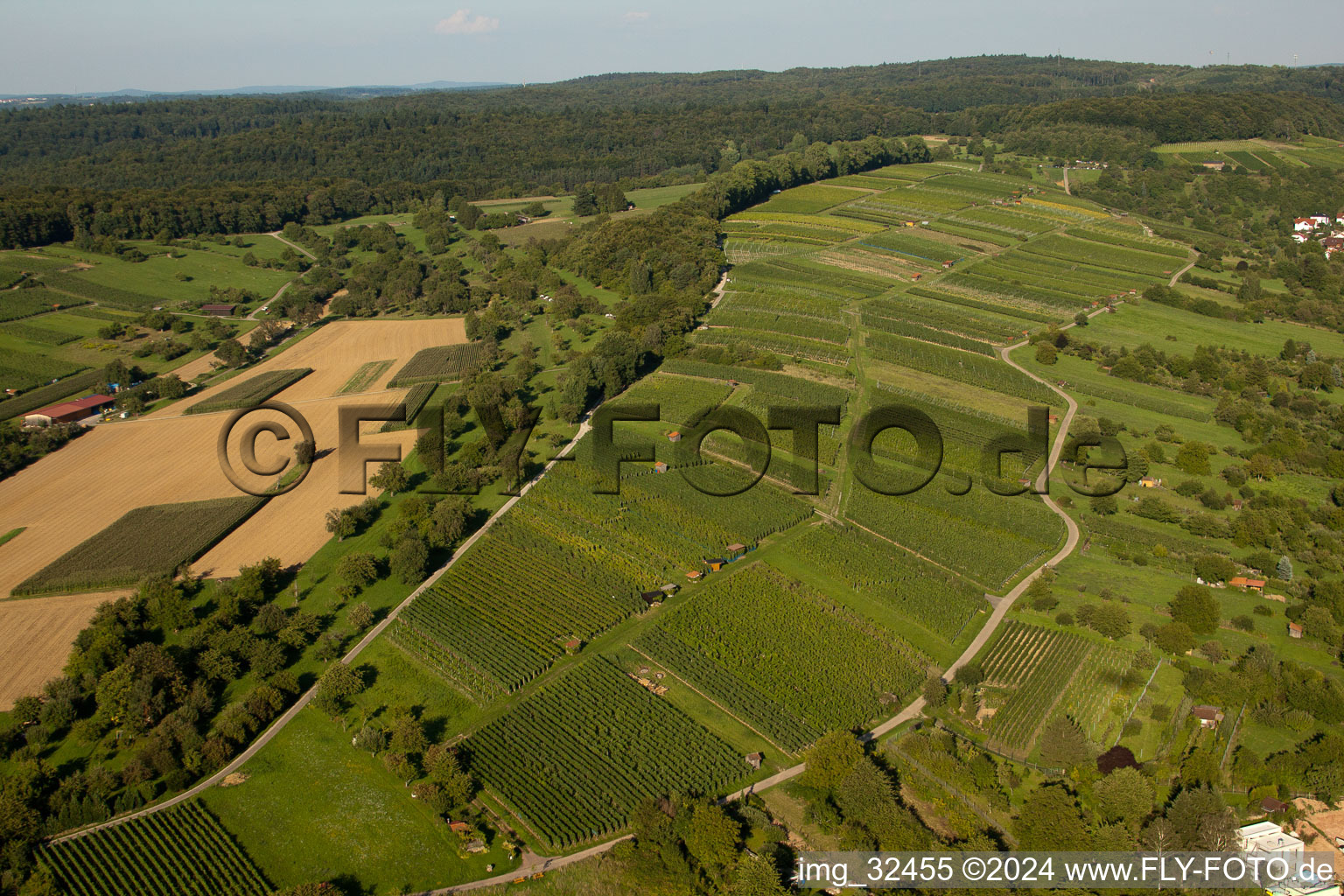 Bird's eye view of Keltern in the state Baden-Wuerttemberg, Germany