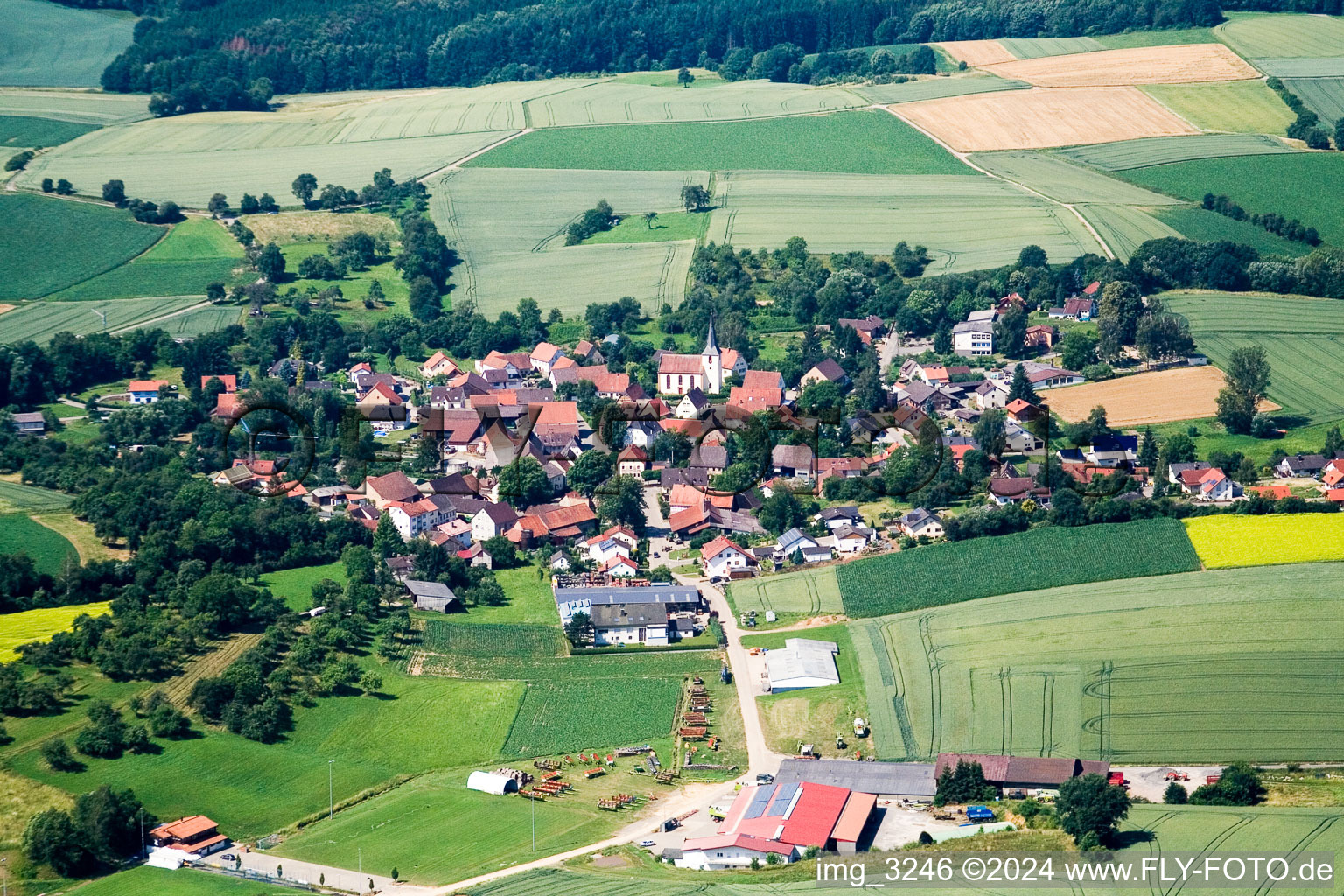 Village view in the district Daudenzell in Aglasterhausen in the state Baden-Wuerttemberg, Germany