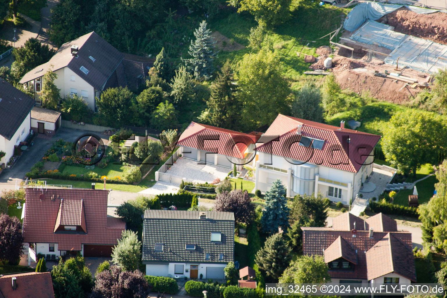 Drone recording of Keltern in the state Baden-Wuerttemberg, Germany