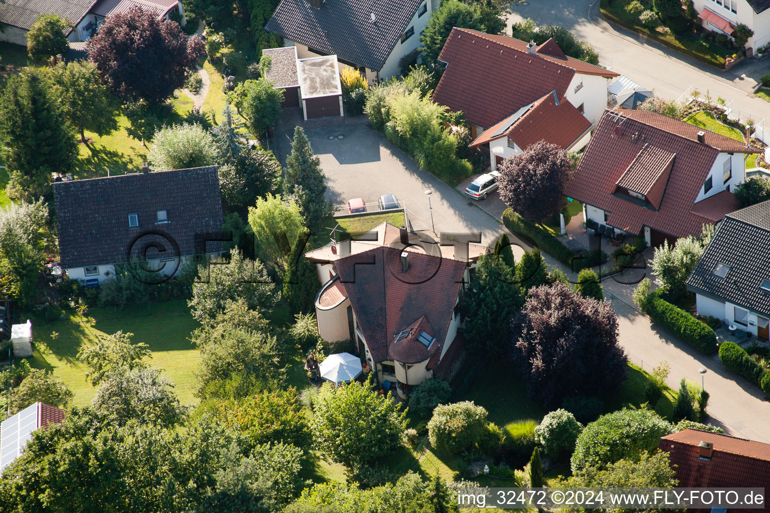 Aerial photograpy of Keltern in the state Baden-Wuerttemberg, Germany