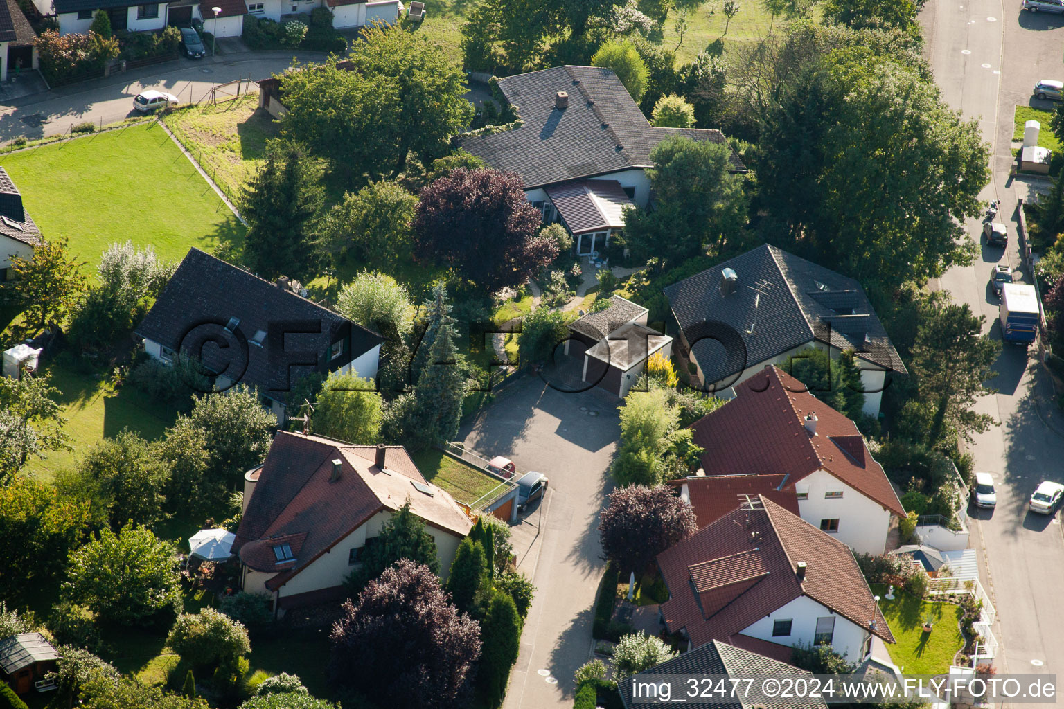 Keltern in the state Baden-Wuerttemberg, Germany from above