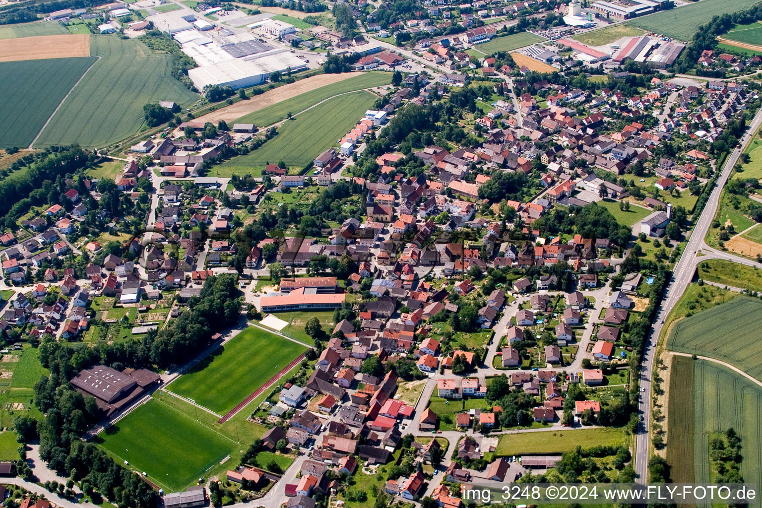 Village view in the district Helmstadt in Helmstadt-Bargen in the state Baden-Wuerttemberg, Germany