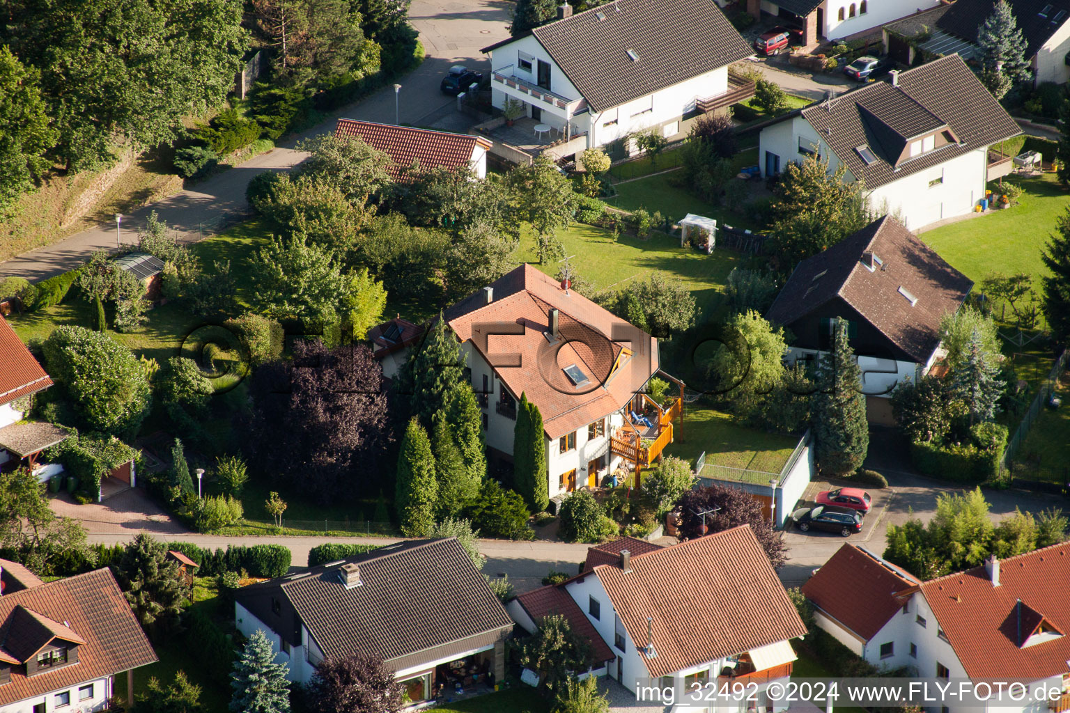 Drone recording of Keltern in the state Baden-Wuerttemberg, Germany