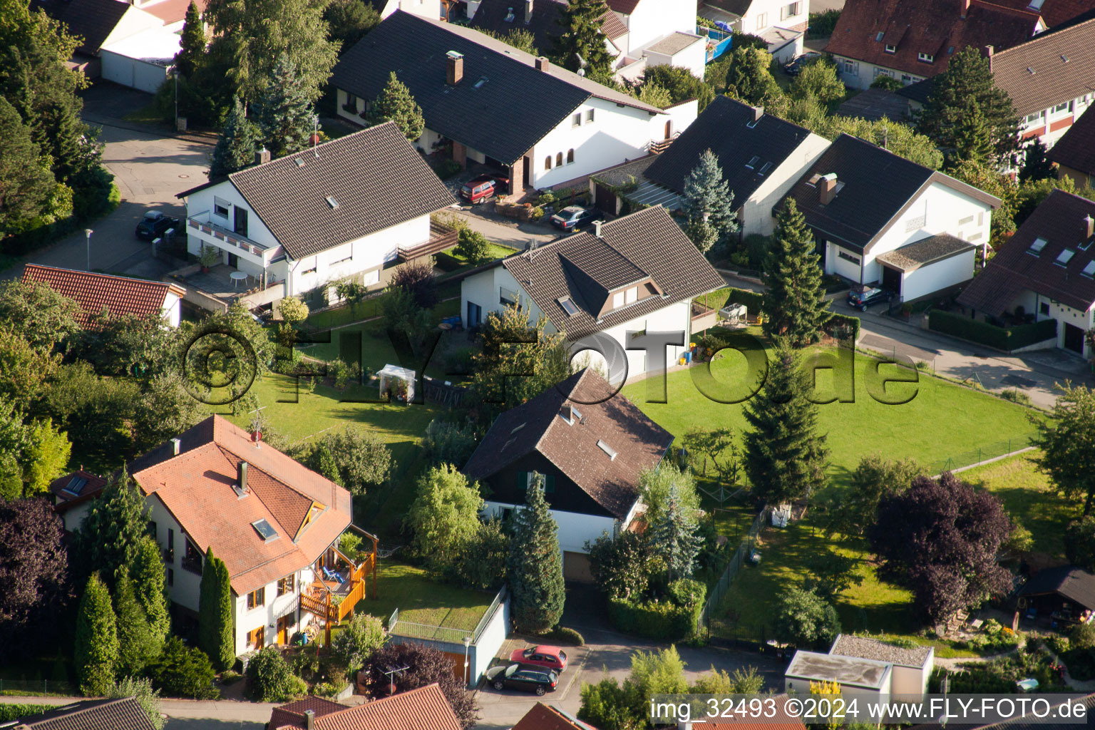 Keltern in the state Baden-Wuerttemberg, Germany seen from a drone