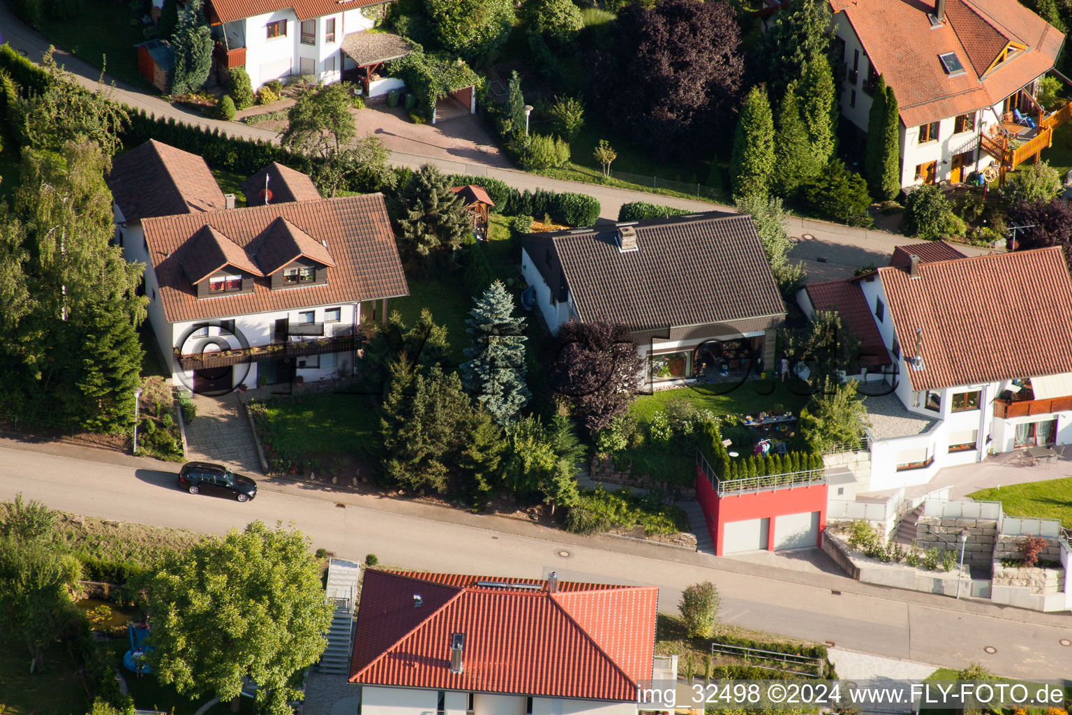 Keltern in the state Baden-Wuerttemberg, Germany from a drone