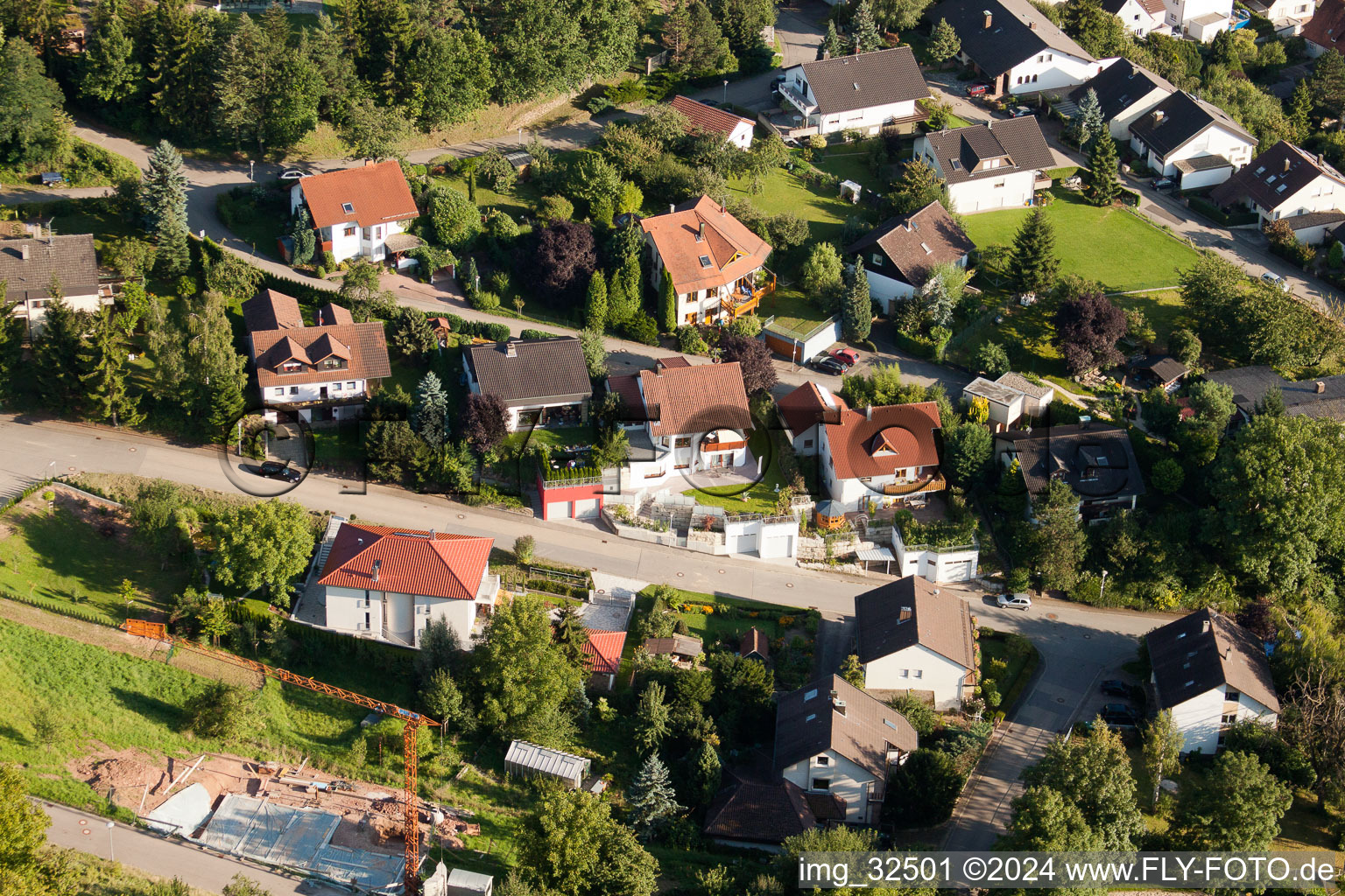 Aerial view of Keltern in the state Baden-Wuerttemberg, Germany