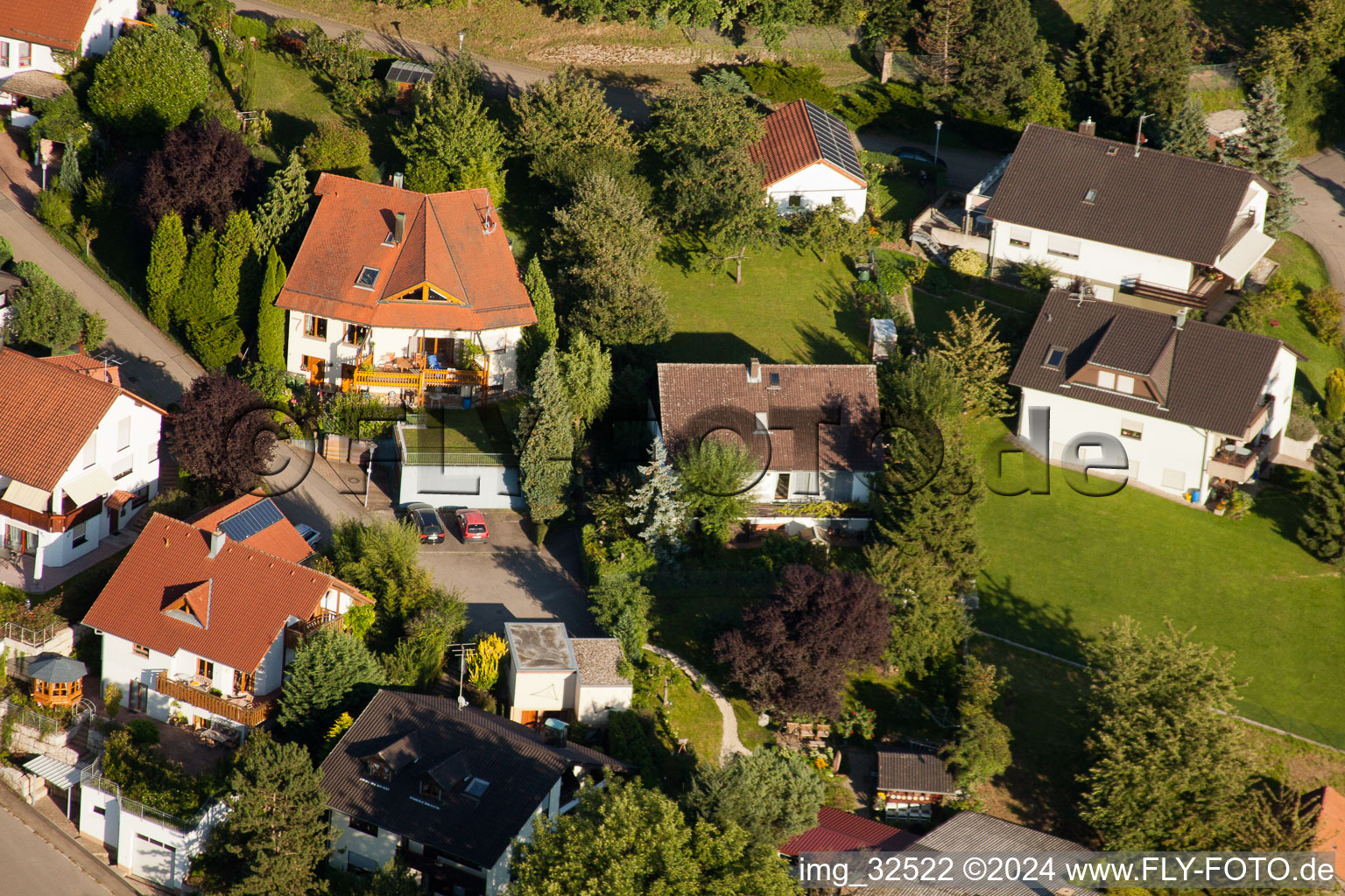 Drone recording of Keltern in the state Baden-Wuerttemberg, Germany