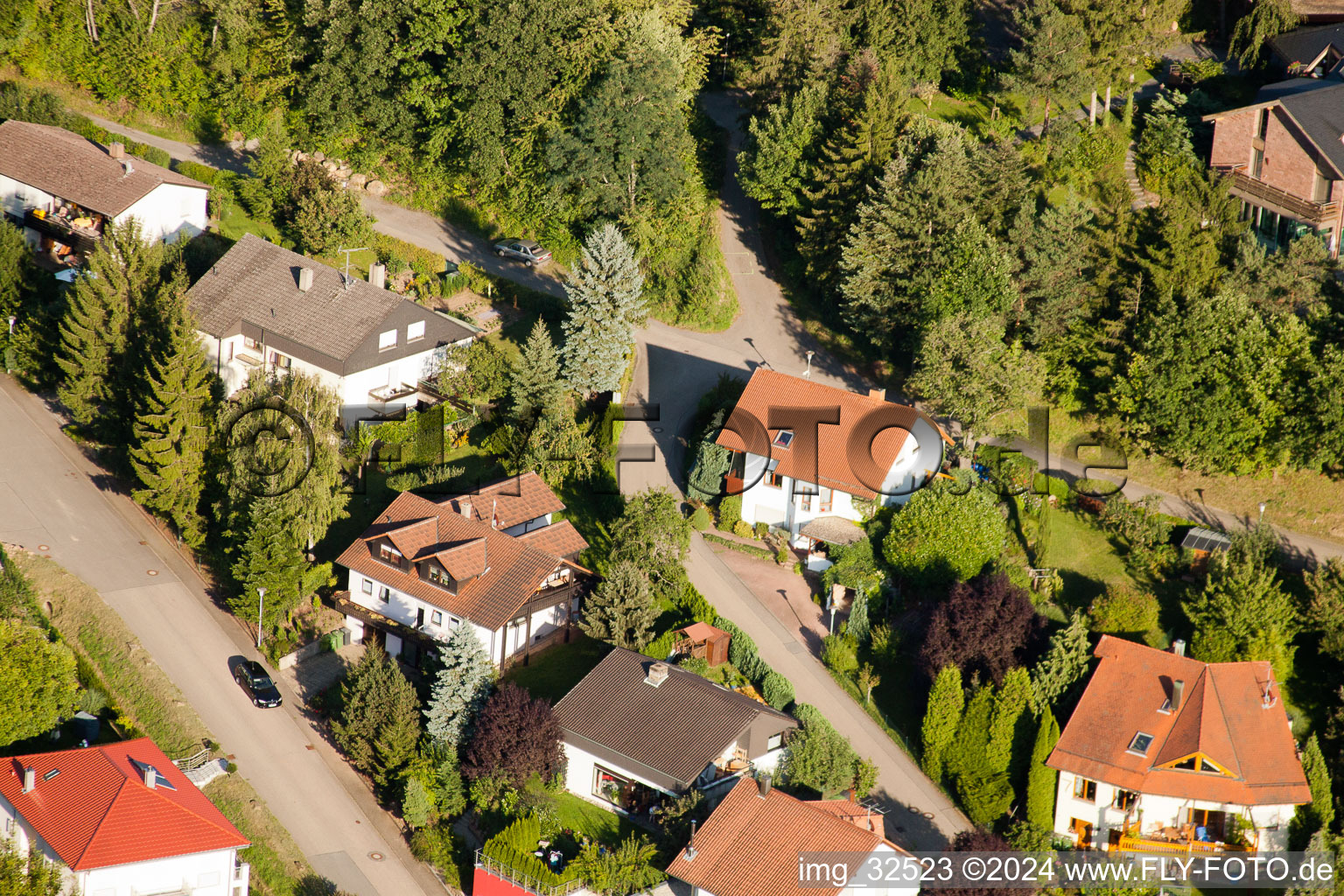 Keltern in the state Baden-Wuerttemberg, Germany seen from a drone