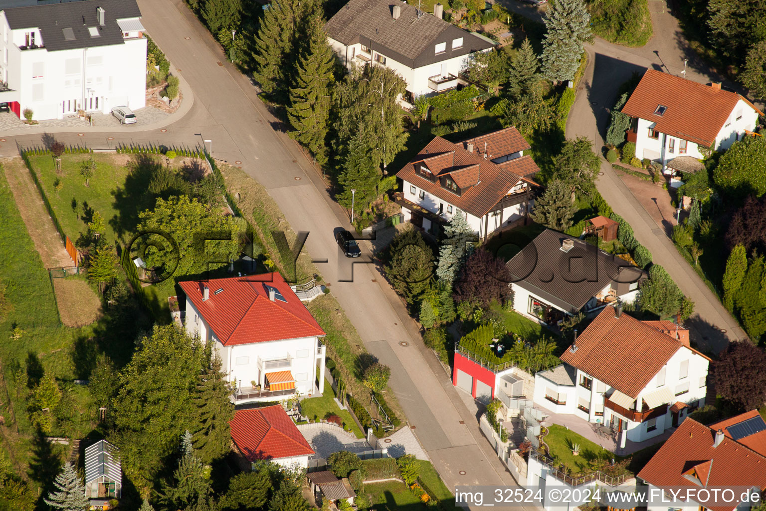 Keltern in the state Baden-Wuerttemberg, Germany from the drone perspective