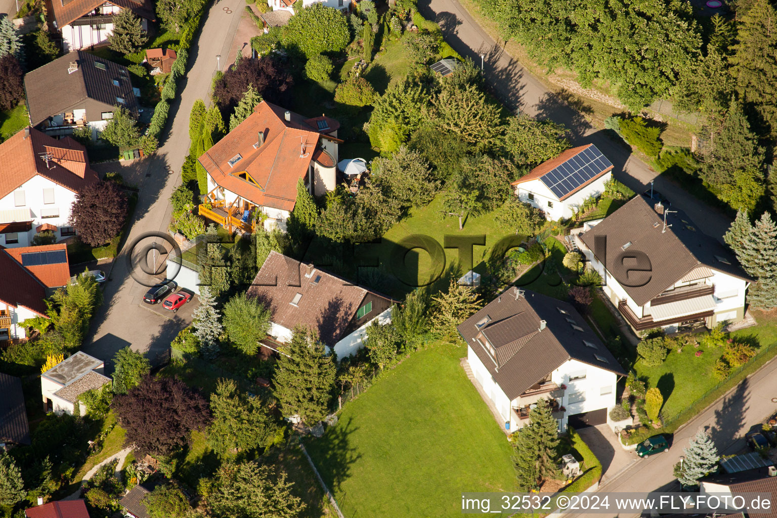 Aerial photograpy of Keltern in the state Baden-Wuerttemberg, Germany