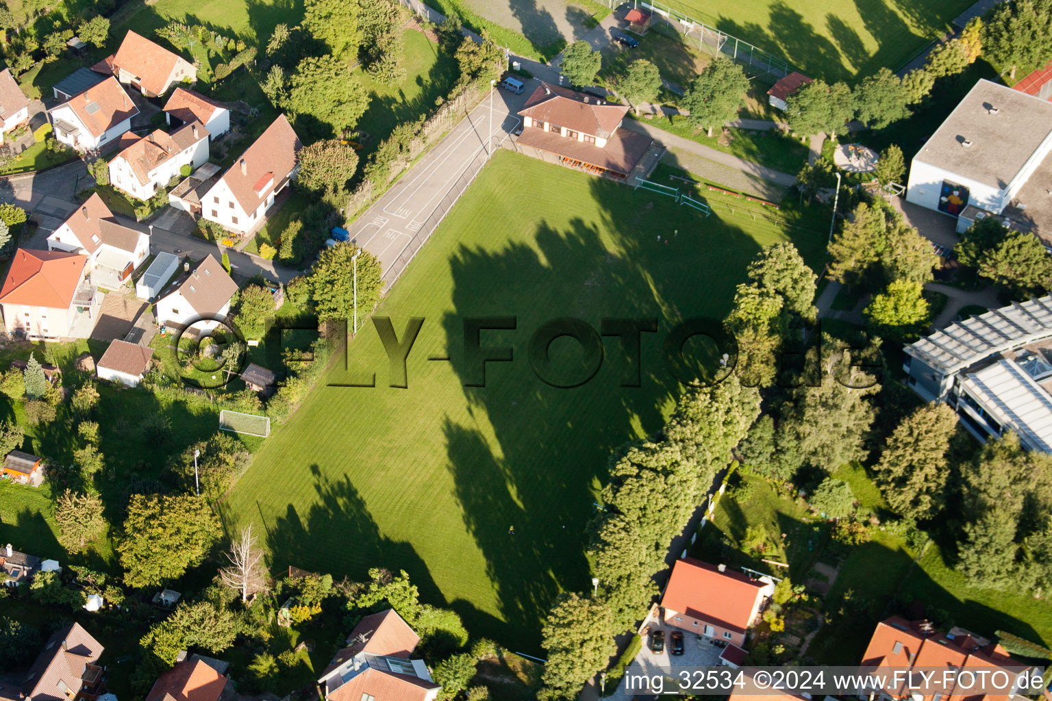 Keltern in the state Baden-Wuerttemberg, Germany from above