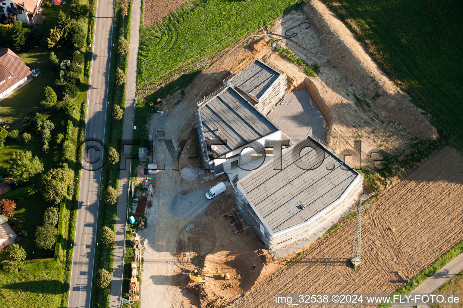 Bird's eye view of Keltern in the state Baden-Wuerttemberg, Germany