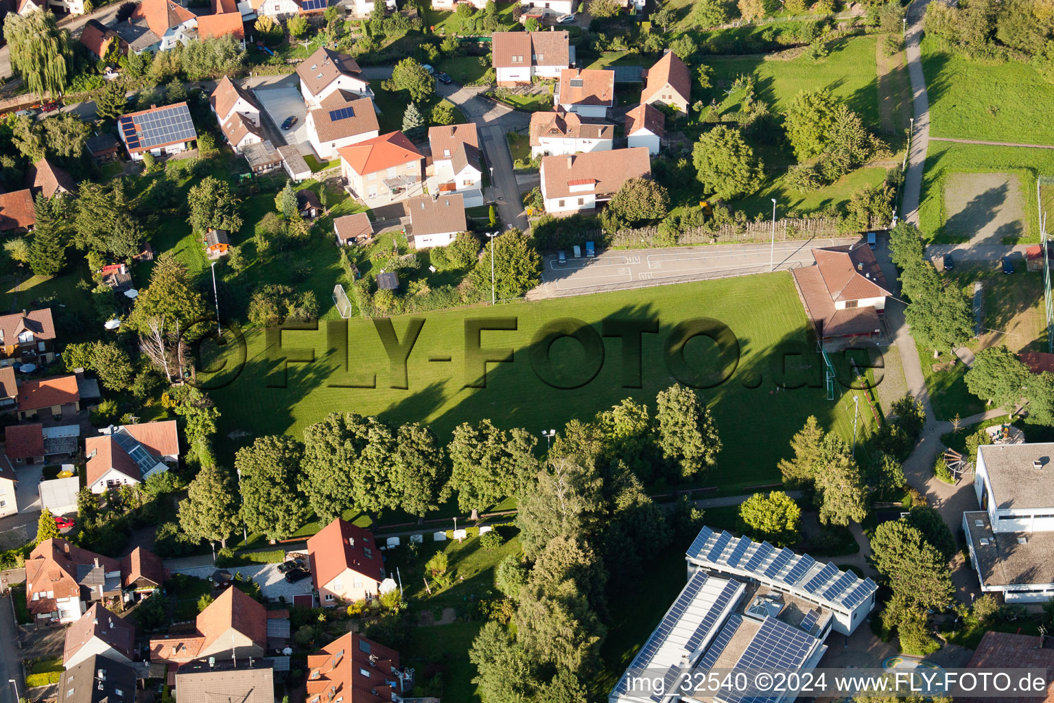 Drone recording of Keltern in the state Baden-Wuerttemberg, Germany