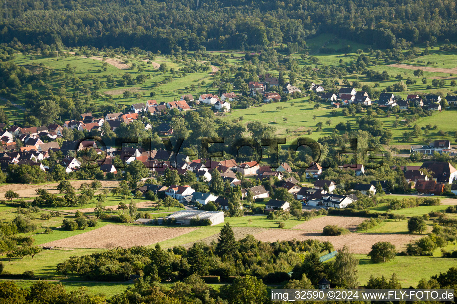 From the north in the district Obernhausen in Birkenfeld in the state Baden-Wuerttemberg, Germany