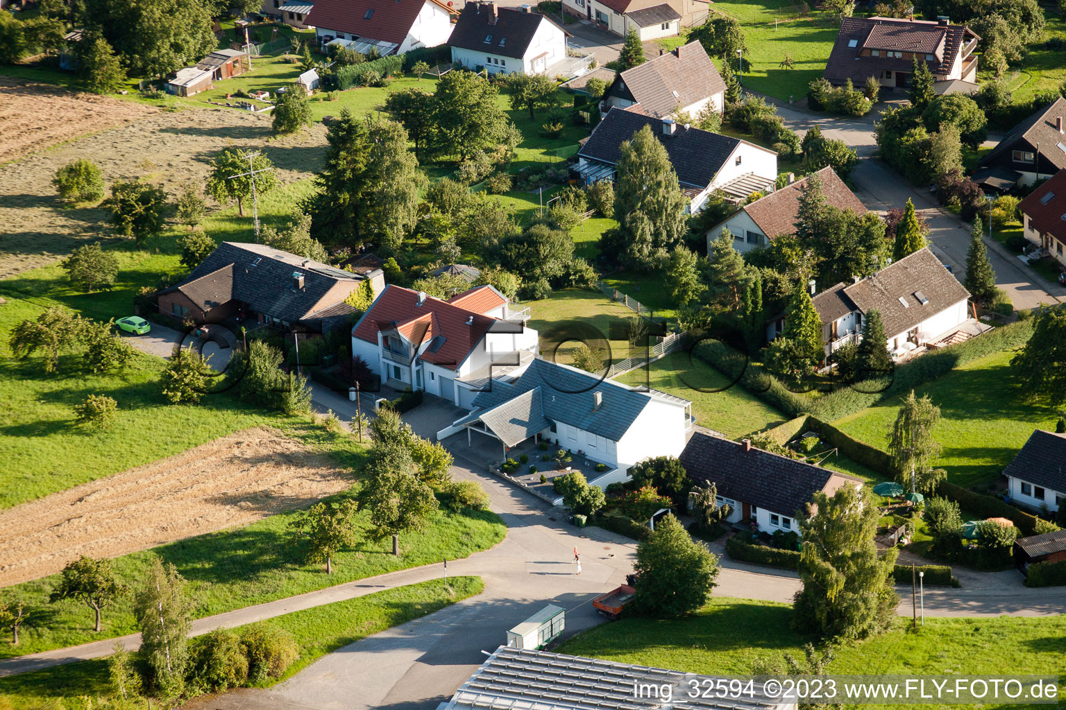 Aerial view of Gräfenhausen in the state Baden-Wuerttemberg, Germany