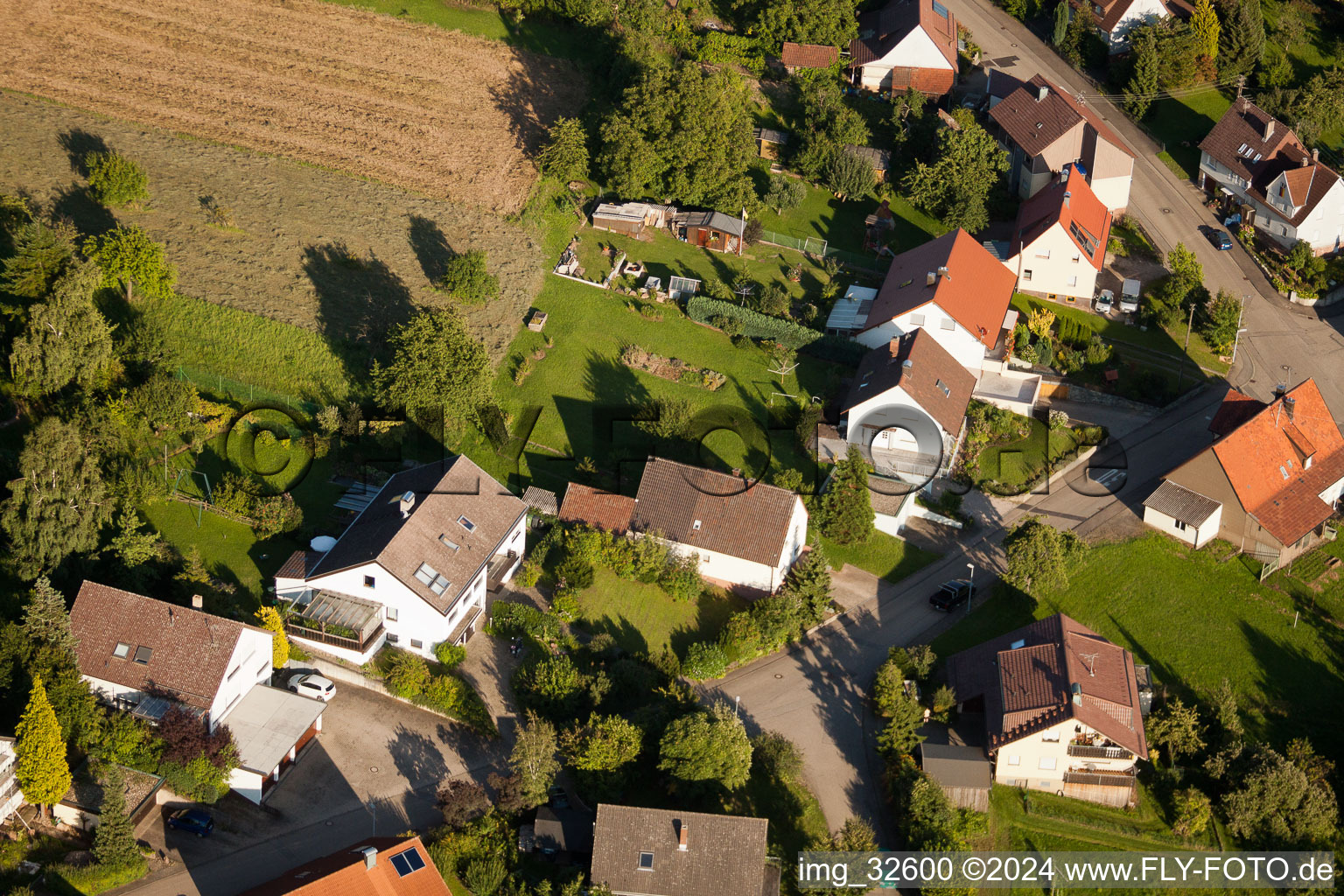 Gräfenhausen in the state Baden-Wuerttemberg, Germany seen from above