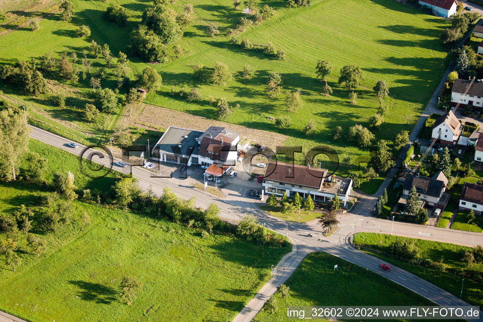 District Obernhausen in Birkenfeld in the state Baden-Wuerttemberg, Germany from above