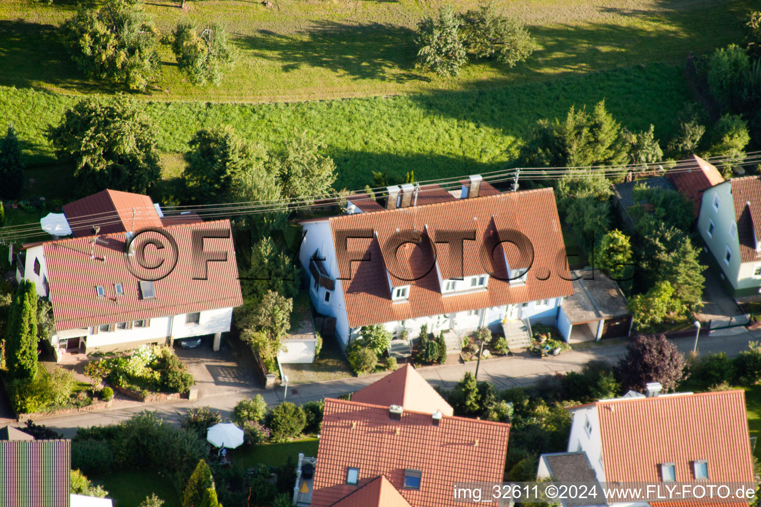 District Gräfenhausen in Birkenfeld in the state Baden-Wuerttemberg, Germany from the drone perspective