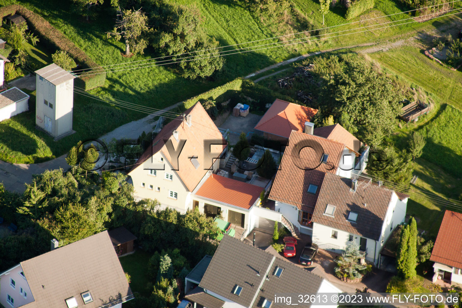 Drone image of Gräfenhausen in the state Baden-Wuerttemberg, Germany