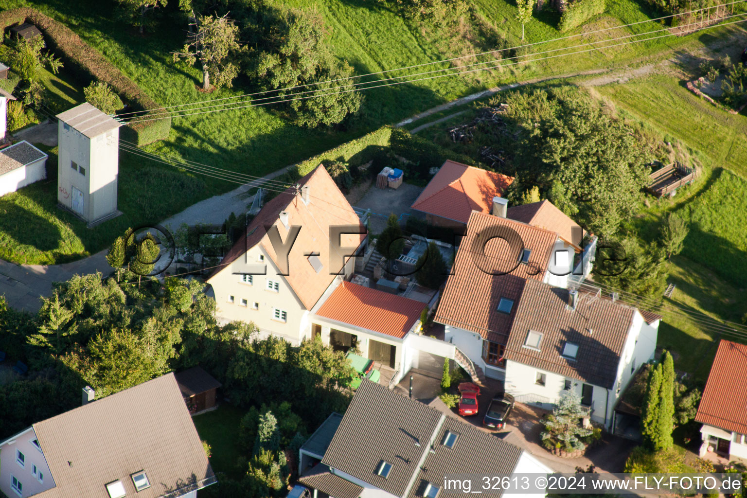 District Gräfenhausen in Birkenfeld in the state Baden-Wuerttemberg, Germany from a drone