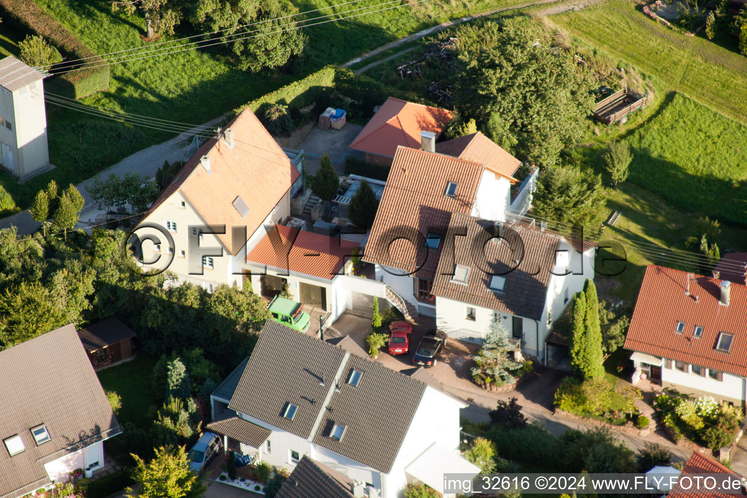 Aerial view of District Gräfenhausen in Birkenfeld in the state Baden-Wuerttemberg, Germany