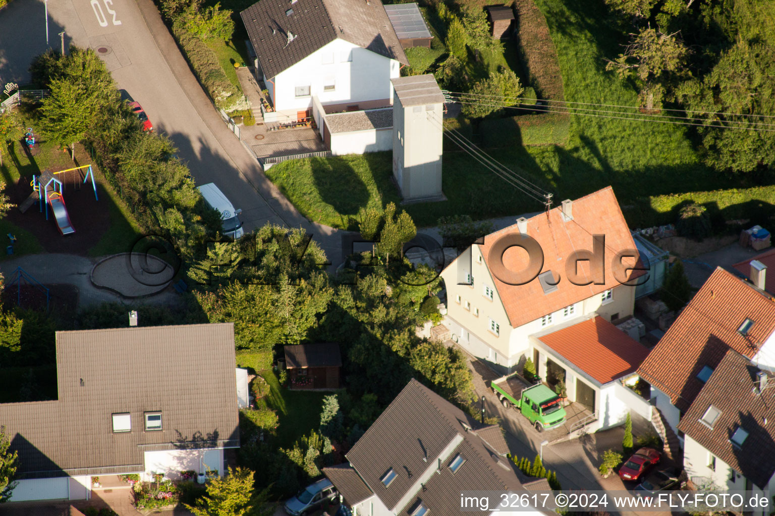 Aerial photograpy of District Gräfenhausen in Birkenfeld in the state Baden-Wuerttemberg, Germany