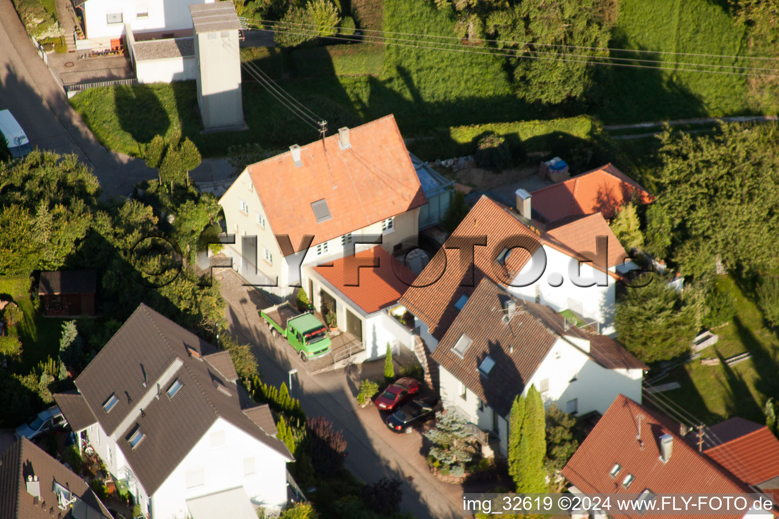 District Gräfenhausen in Birkenfeld in the state Baden-Wuerttemberg, Germany from above