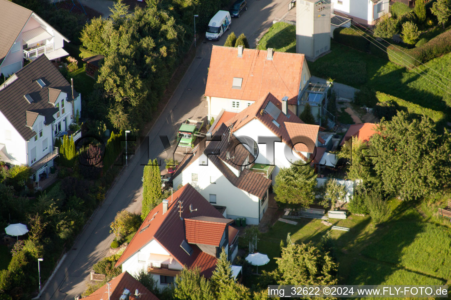 District Gräfenhausen in Birkenfeld in the state Baden-Wuerttemberg, Germany from the plane