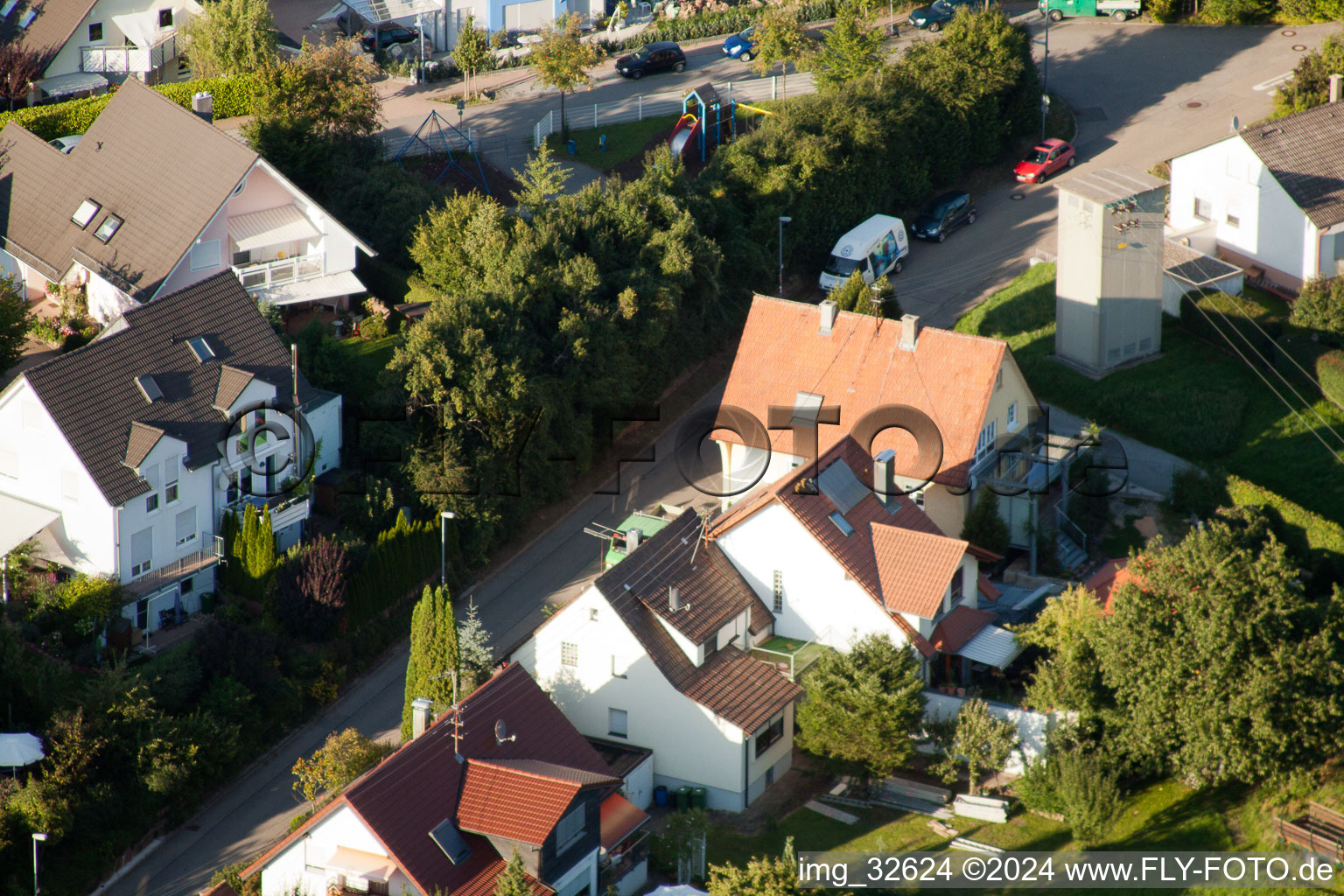 Bird's eye view of District Gräfenhausen in Birkenfeld in the state Baden-Wuerttemberg, Germany