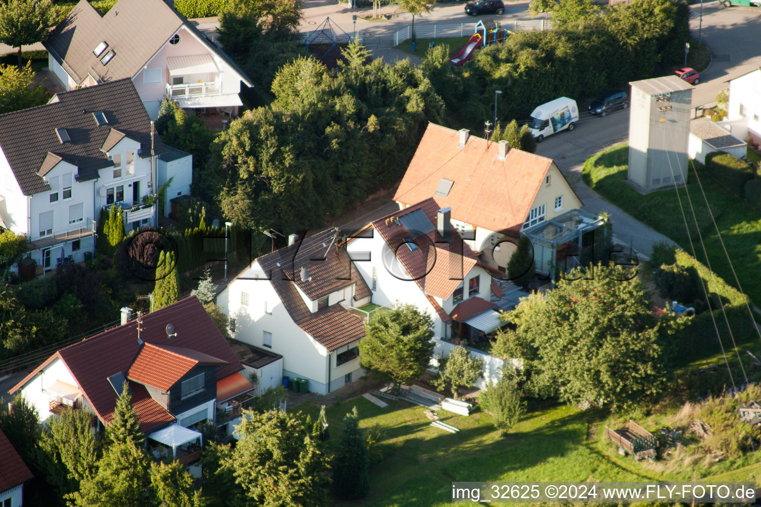 District Gräfenhausen in Birkenfeld in the state Baden-Wuerttemberg, Germany viewn from the air