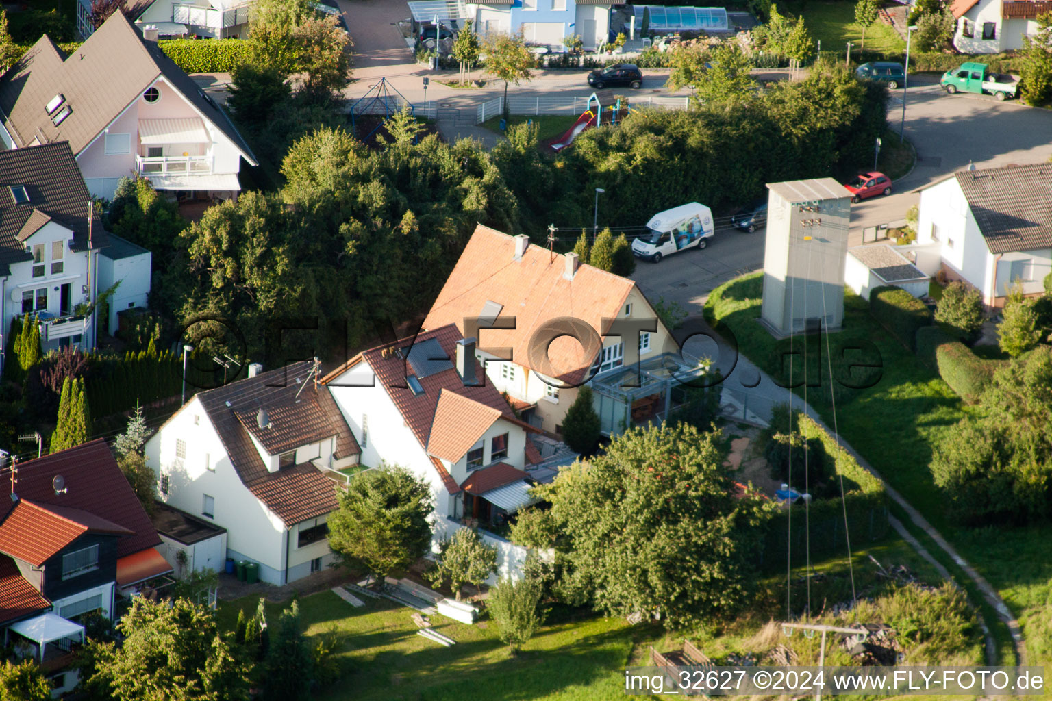 Drone image of District Gräfenhausen in Birkenfeld in the state Baden-Wuerttemberg, Germany