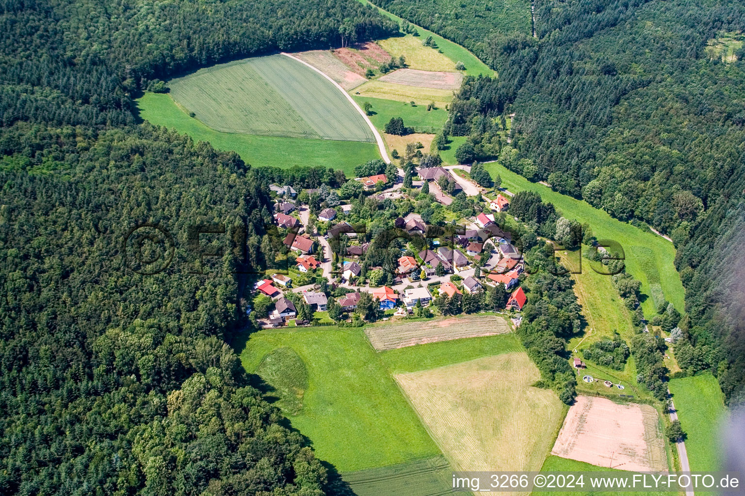 Hamlet, Hammerau in Sinsheim in the state Baden-Wuerttemberg, Germany