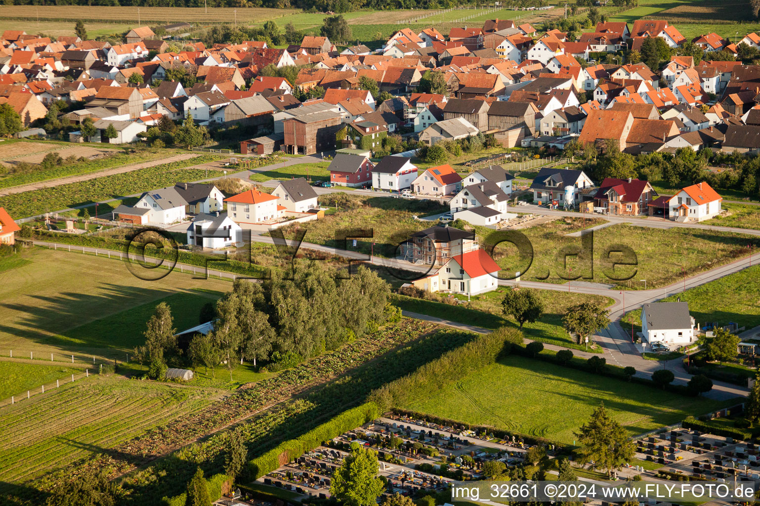 New development area in Hatzenbühl in the state Rhineland-Palatinate, Germany