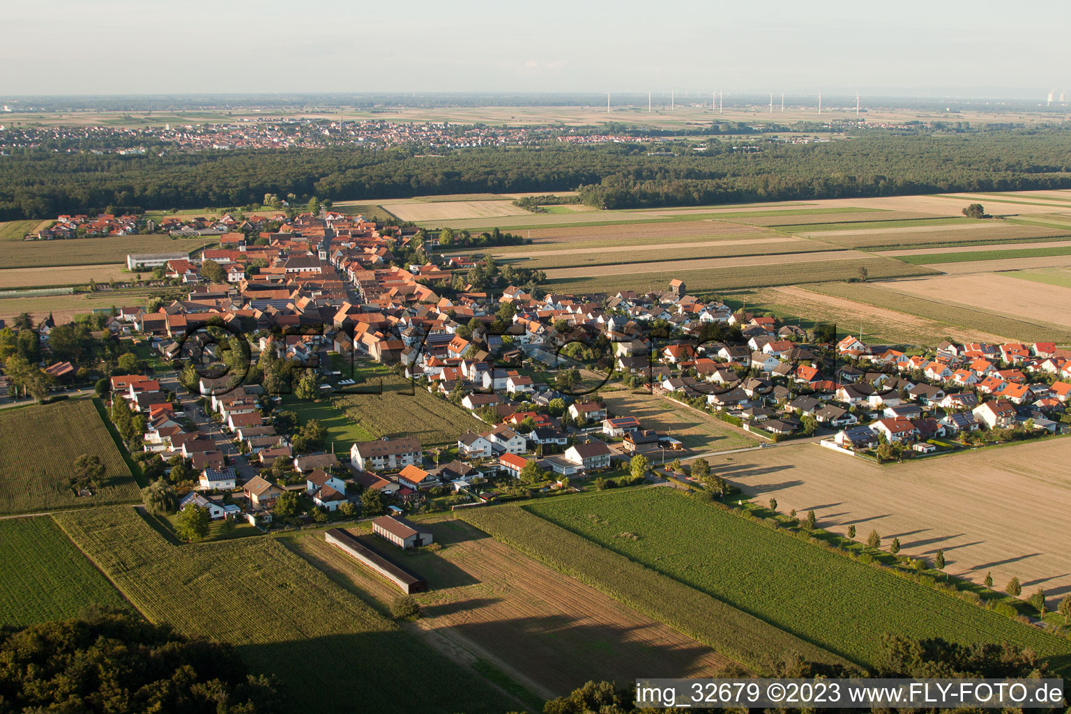 Aerial photograpy of District Hayna in Herxheim bei Landau in the state Rhineland-Palatinate, Germany