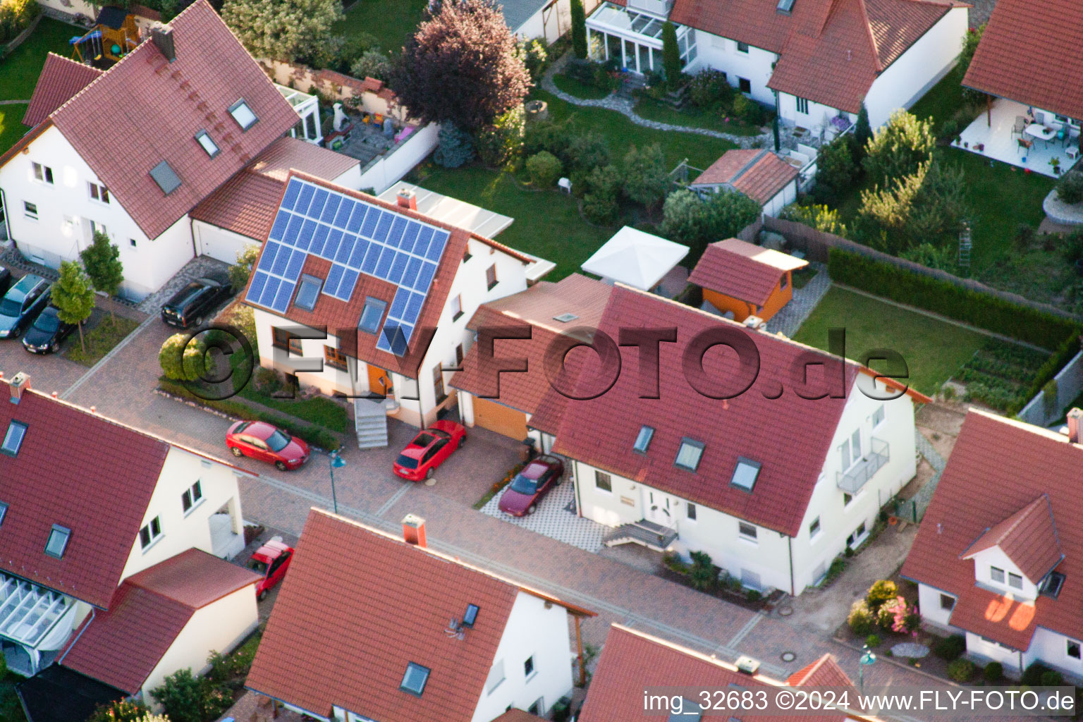 Erlenbach bei Kandel in the state Rhineland-Palatinate, Germany from a drone