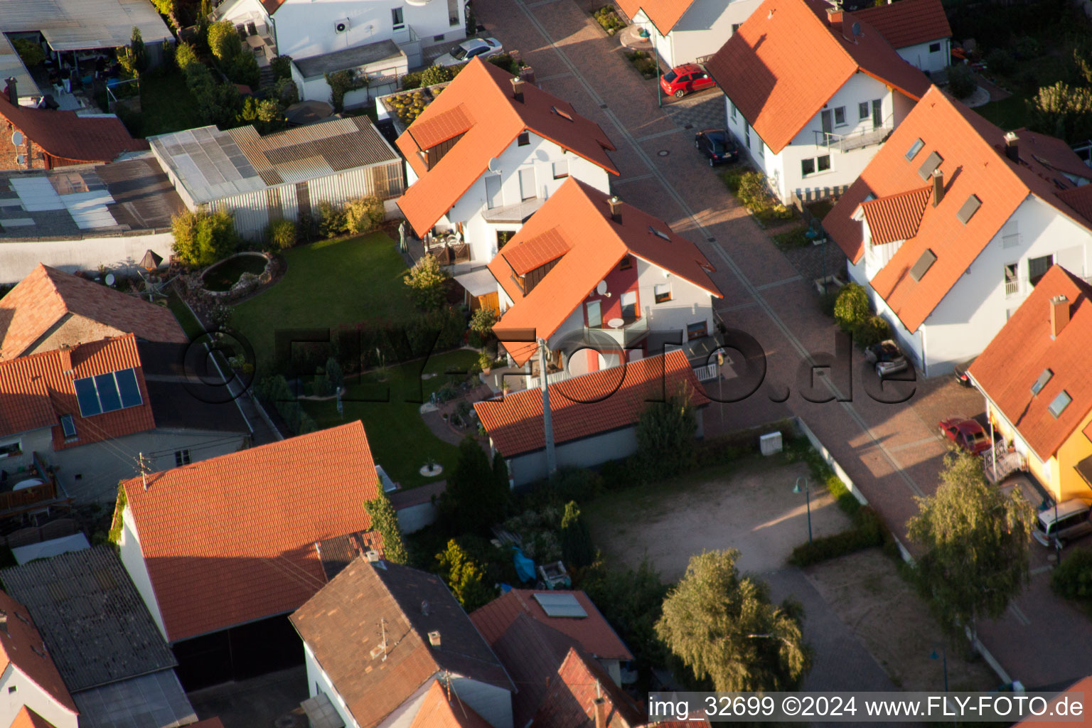 Aerial photograpy of Erlenbach bei Kandel in the state Rhineland-Palatinate, Germany