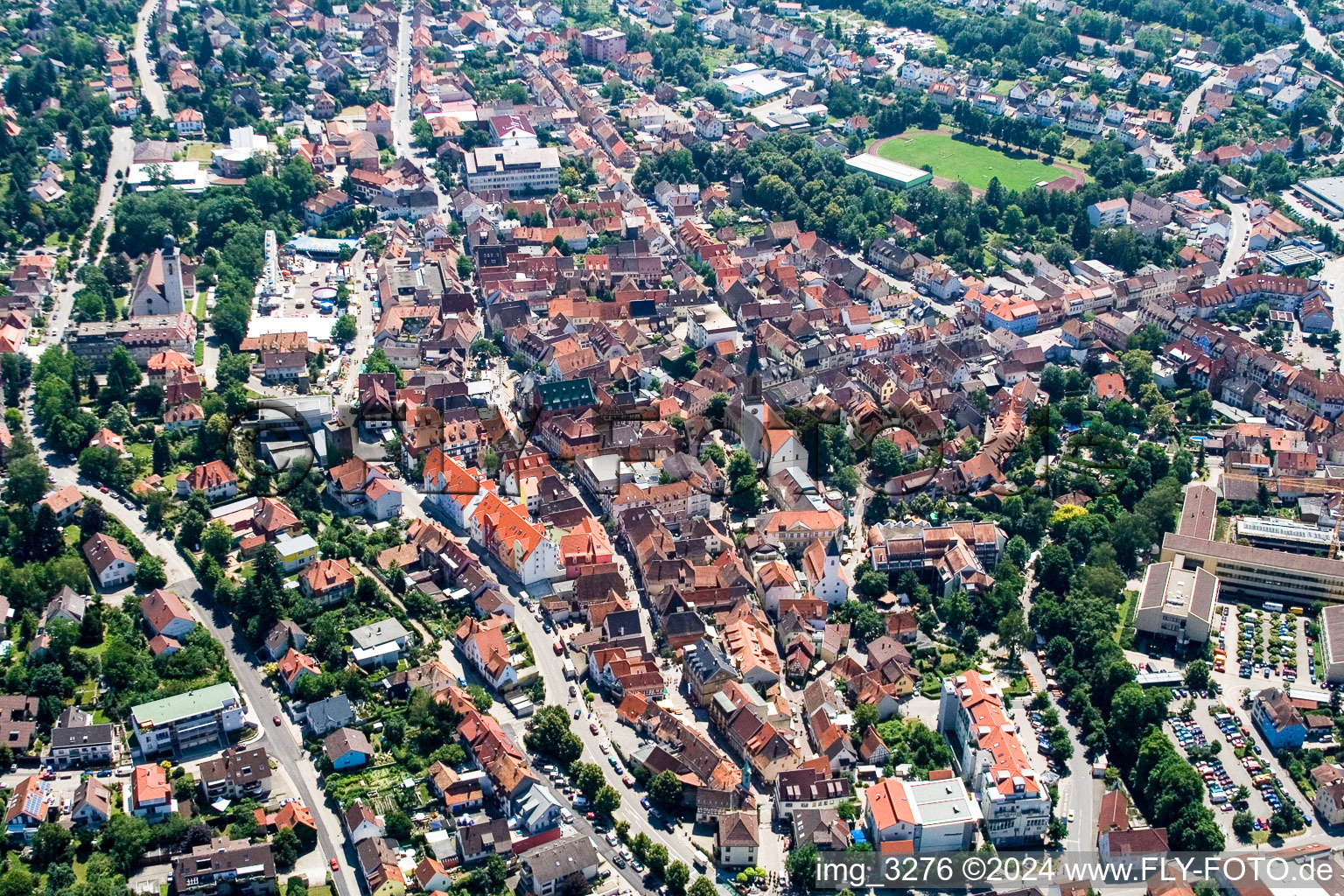 Old Town area and city center Bretten in Bretten in the state Baden-Wurttemberg