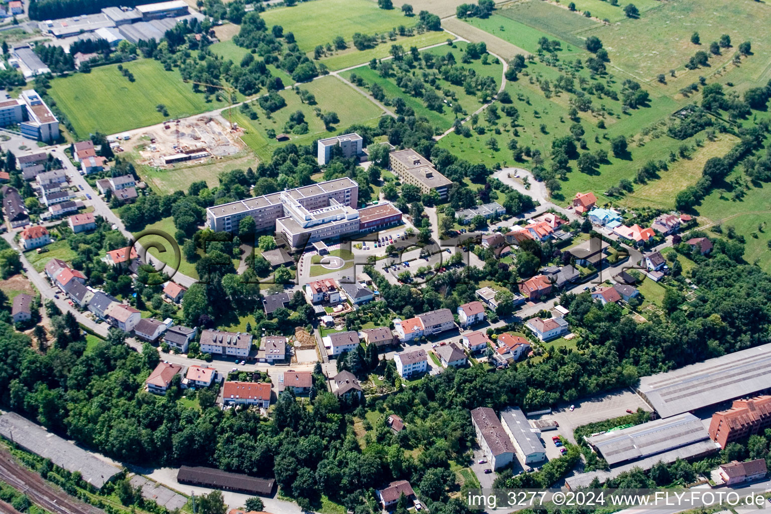 Hospital grounds of the Clinic Bretten in Bretten in the state Baden-Wurttemberg