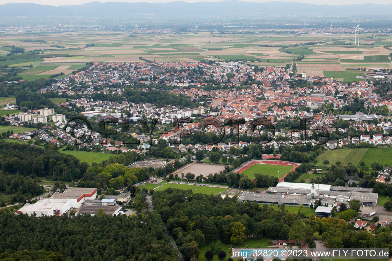 District Herxheim in Herxheim bei Landau in the state Rhineland-Palatinate, Germany out of the air