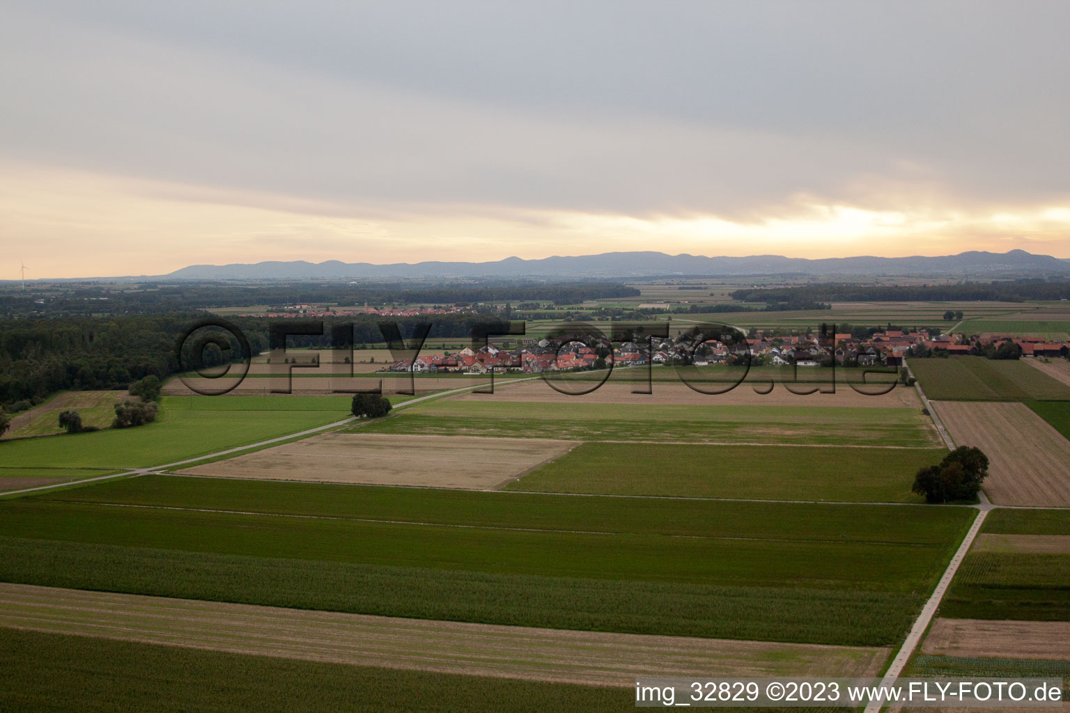 District Hayna in Herxheim bei Landau in the state Rhineland-Palatinate, Germany from above