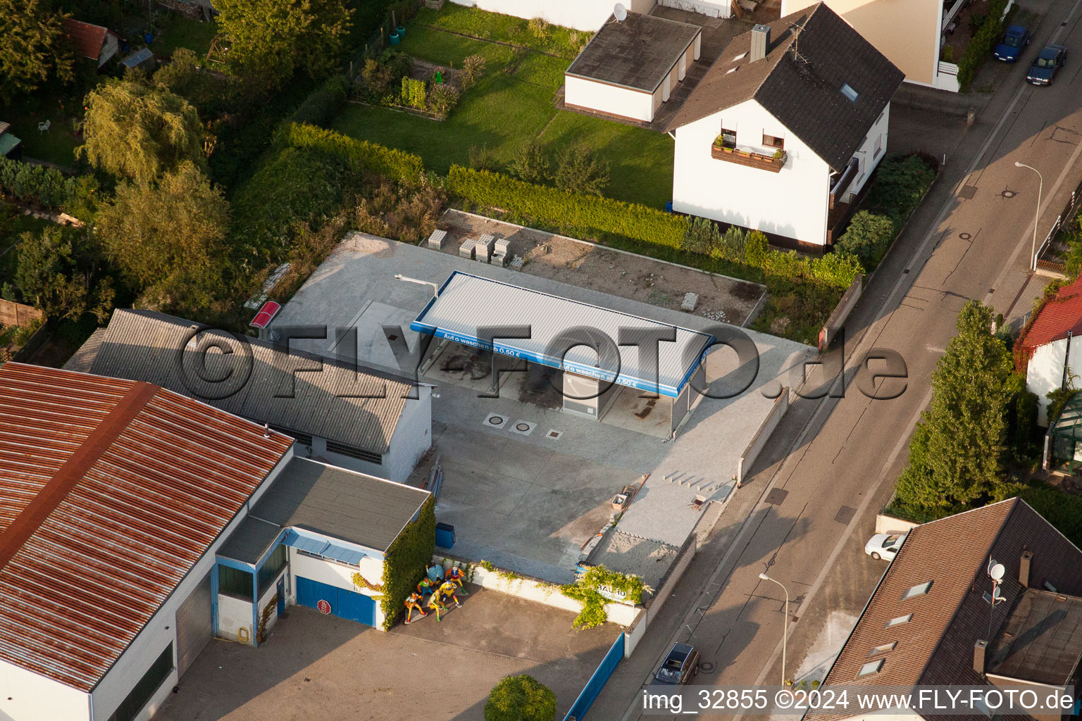 Elsässerstrasse car wash area in Kandel in the state Rhineland-Palatinate, Germany