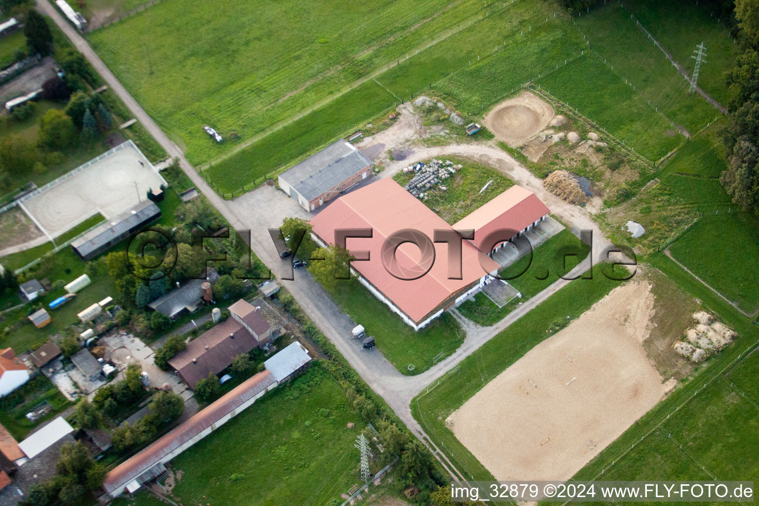 Drone recording of District Minderslachen in Kandel in the state Rhineland-Palatinate, Germany