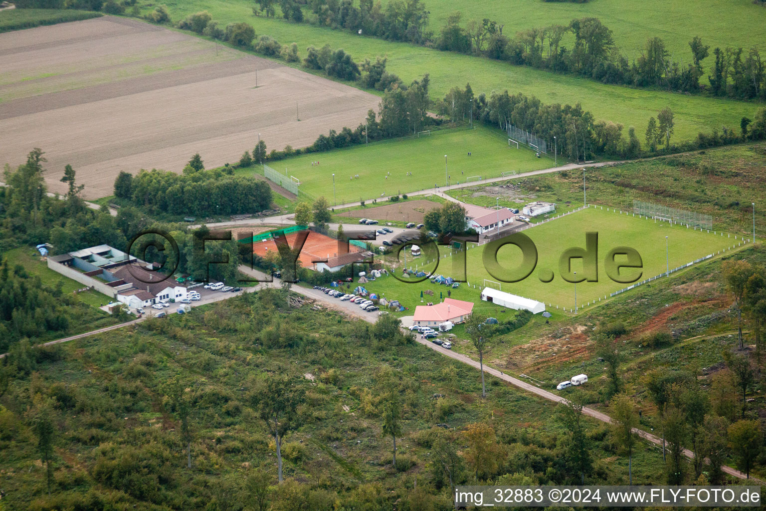 Sports festival at the football field in Steinweiler in the state Rhineland-Palatinate, Germany