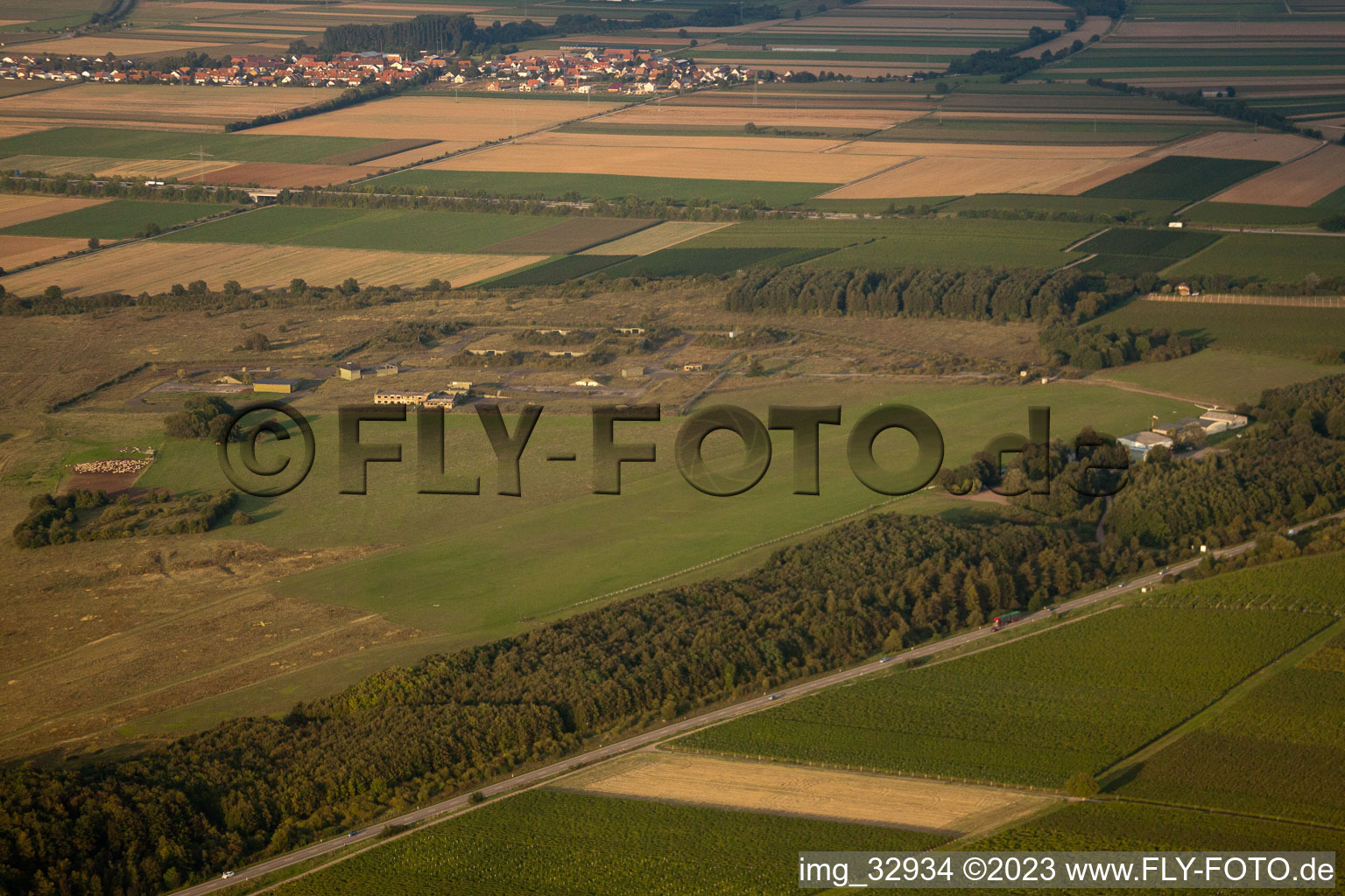 Ebenberg glider airfield in Landau in der Pfalz in the state Rhineland-Palatinate, Germany