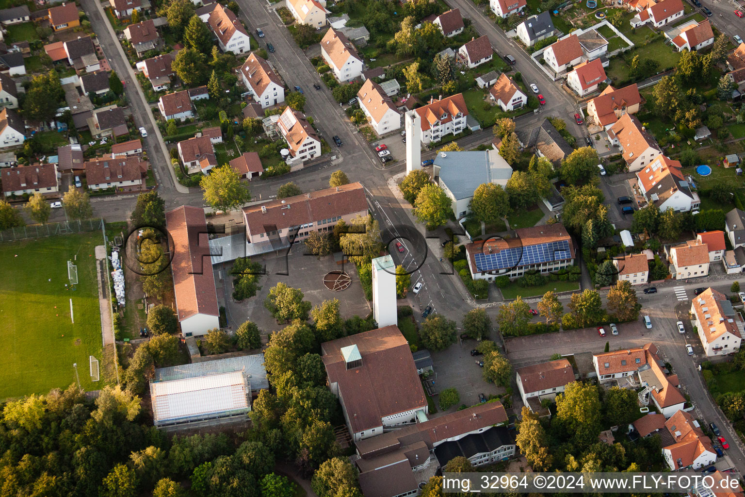 Aerial view of Landau-W, Wollmesheimer Höhe in Landau in der Pfalz in the state Rhineland-Palatinate, Germany